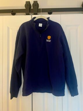 Hamburger University Navy Quarter-Zip Pullover Sweatshirt